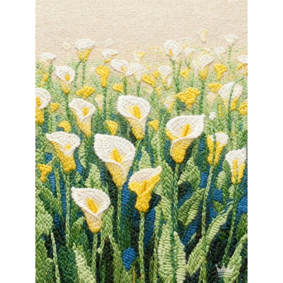 Royal Ink Smith Calla Lily Floral Textured Canvas Print Wall Art 12x16 NEW - Picture 2 of 5